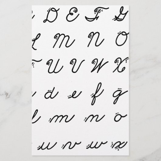 Kursive-Schreibtafel Briefpapier (Vorderseite)
