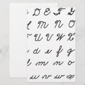 Kursive-Schreibtafel Briefpapier (Vorne/Hinten)