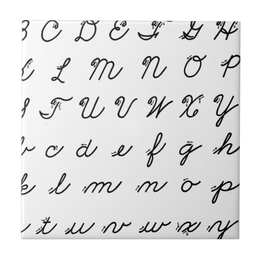 Kursive-Schreibtafel Fliese (Vorderseite)