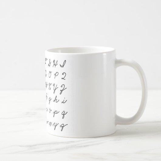 Kursive-Schreibtafel Kaffeetasse (Rechts)