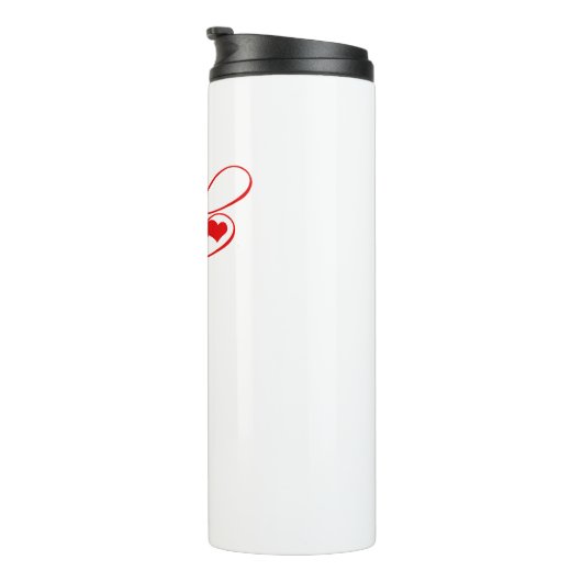 KursivEch (Herz) Technologie Thermosbecher (Nach rechts gedreht)