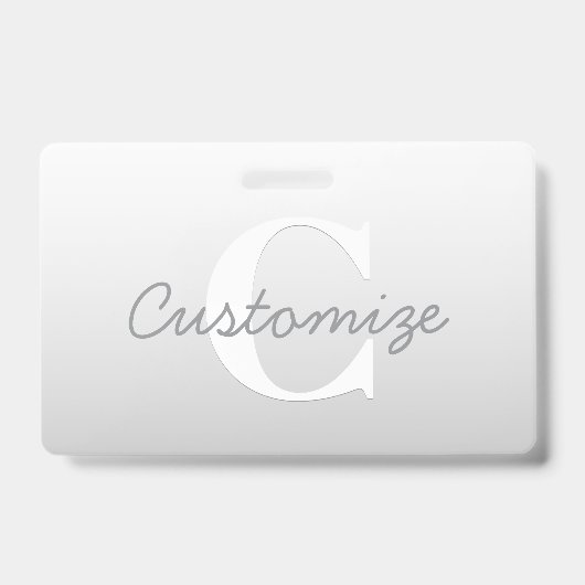 Kursiver Name oder anderer Text mit Monogramm | Fa Ausweis (Vorderseite)