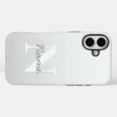 Kursiver Name oder anderer Text mit Monogramm | Fa Case-Mate iPhone Hülle (Rückseite (Horizontal))