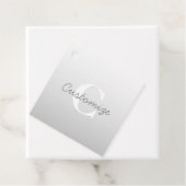 Kursiver Name oder anderer Text mit Monogramm | Fa Geschenkanhänger (Beispiel)