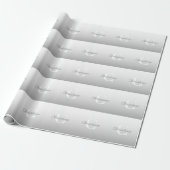 Kursiver Name oder anderer Text mit Monogramm | Fa Geschenkpapier (Ungerollt)