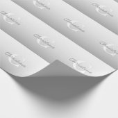 Kursiver Name oder anderer Text mit Monogramm | Fa Geschenkpapier (Ecke)