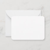 Kursiver Name oder anderer Text mit Monogramm | Fa Mitteilungskarte (Rückseite)