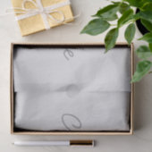 Kursiver Name oder anderer Text mit Monogramm | Fa Seidenpapier (Geschenk)