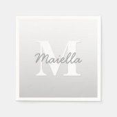Kursiver Name oder anderer Text mit Monogramm | Fa Serviette (Vorderseite)