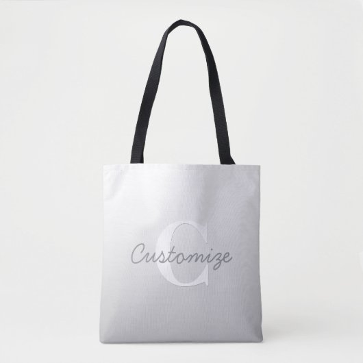 Kursiver Name oder anderer Text mit Monogramm | Fa Tasche (Vorderseite)
