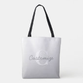 Kursiver Name oder anderer Text mit Monogramm | Fa Tasche (Rückseite)