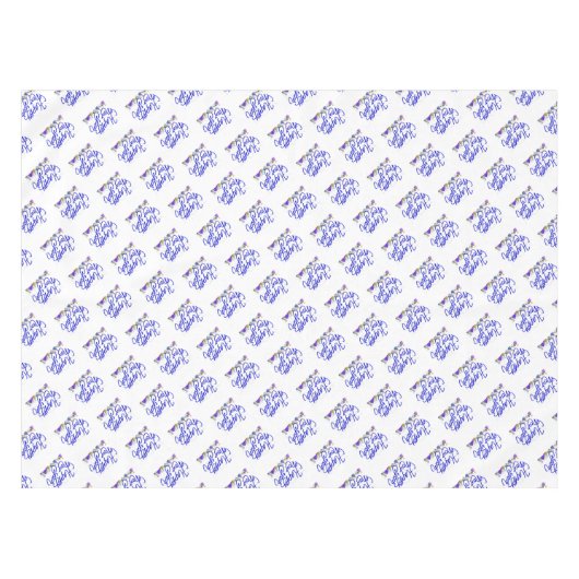 Kursiver Text mit Party glücklich Neues Jahr Tischdecke (Vorderseite (Horizontal))