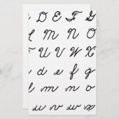 Kursivhandschriftsdiagramm Briefpapier (Vorne/Hinten)