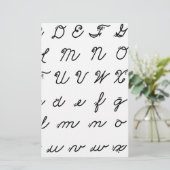 Kursivhandschriftsdiagramm Briefpapier (Stehend Vorderseite)