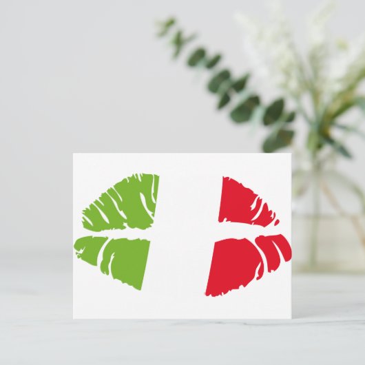 Kursivkuss Postkarte (Stehend Vorderseite)