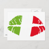 Kursivkuss Postkarte (Vorne/Hinten)