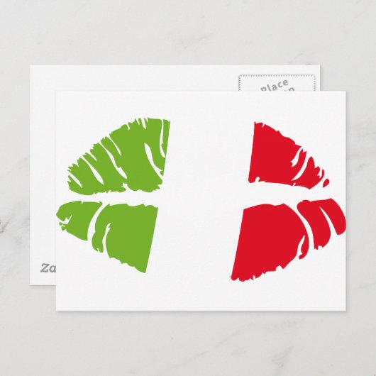 Kursivkuss Postkarte (Vorne/Hinten)