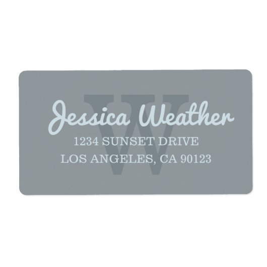 Kursivmit Monogramm Rücksendeadresse des namen-| (Vorne)