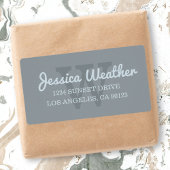 Kursivmit Monogramm Rücksendeadresse des namen-|