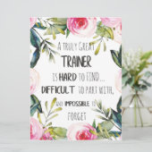 Kurskostenvoranschlag Vielen Dank Karte (Stehend Vorderseite)