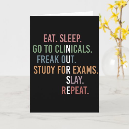 Kursschüler Future Nurse RN Geschenke Karte (Gelbe Blume)