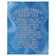 Kurswechsel Watercolr Blue Sky Fleece Blanket