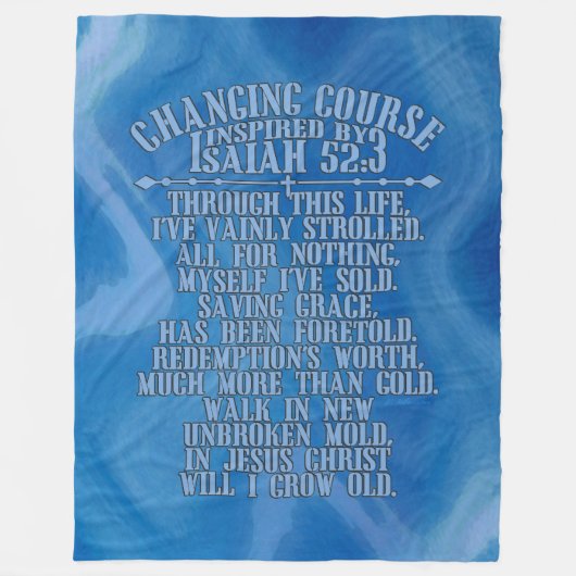 Kurswechsel Watercolr Blue Sky Fleece Blanket (Vorderseite)