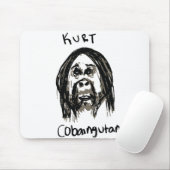 Kurt Cobain Hand Drawn Grungy Mousepad (Mit Mouse)