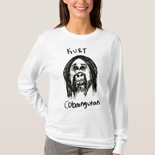 Kurt Cobain Hand Drawn Grungy T-Shirt (Vorderseite)