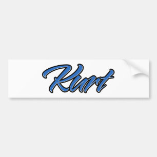 Kurt Name blue Aufkleber Sticker Autoaufkleber