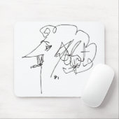Kurt Vonnegut-Selbstporträt Mousepad (Mit Mouse)