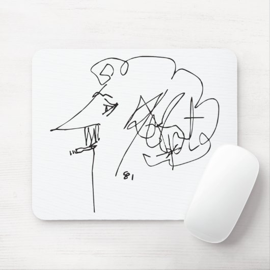 Kurt Vonnegut-Selbstporträt Mousepad (Mit Mouse)