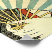 Kurtisane mit Ogi-Fächer Poster (Ecke)