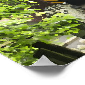 Kurtz Mill Wooden Covered Bridge Lancaster Penn Poster (Ecke)