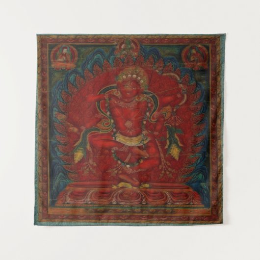 Kurukulla aus dem tibetischen Buddhismus Wandteppich (Vorderseite)