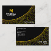 Kurve - Amber auf schwarz Visitenkarte (Vorne/Hinten)