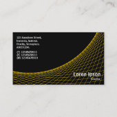 Kurve - Amber auf schwarz Visitenkarte (Rückseite)