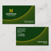 Kurve - Bernstein auf dunkelgrün Visitenkarte (Vorne/Hinten)