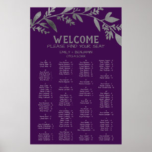 Kurve Branch Silver Alphabetitical Seekarte Poster