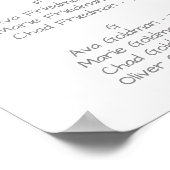 Kurve Branch Silver Alphabetitical Seekarte Poster (Ecke)