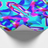 Kurve, farbige Formen und blauer Hintergrund Geschenkpapier (Ecke)