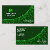 Kurve - grün auf dunkelgrün visitenkarte (Vorne/Hinten)