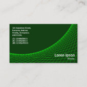 Kurve - grün auf dunkelgrün visitenkarte (Rückseite)
