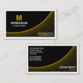 Kurve II - Bernstein auf schwarz Visitenkarte (Vorne/Hinten)