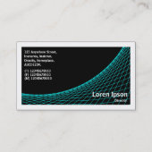 Kurve II - Cyan on Black Visitenkarte (Rückseite)