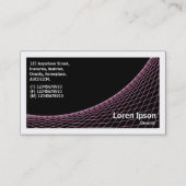 Kurve II - Rosa auf schwarz Visitenkarte (Rückseite)