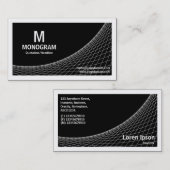 Kurve II - Silbergrau auf schwarz Visitenkarte (Vorne/Hinten)