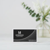 Kurve II - Silbergrau auf schwarz Visitenkarte (Stehend Vorderseite)