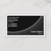 Kurve II - Silbergrau auf schwarz Visitenkarte (Rückseite)