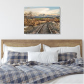 Kurve in den Tracks - Bahngleise - Berge Leinwanddruck (Insitu (Schlafzimmer))